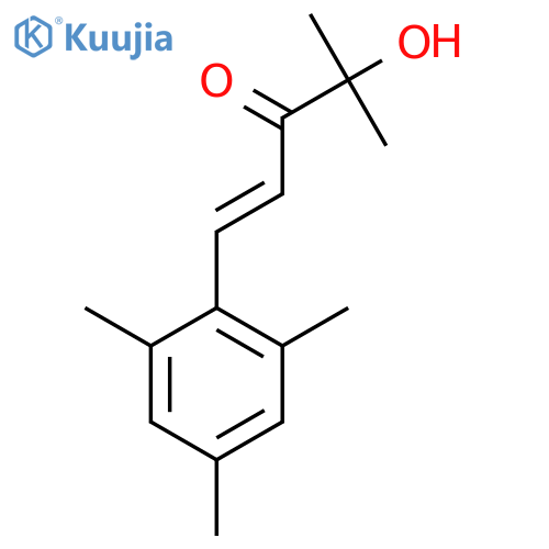 (1E)-4-hydroxy-1-mesityl-4-methylpent-1-en-3-one structure