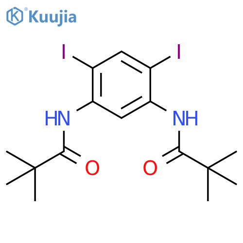 Propanamide, N,N'-(4,6-diiodo-1,3-phenylene)bis[2,2-dimethyl- structure