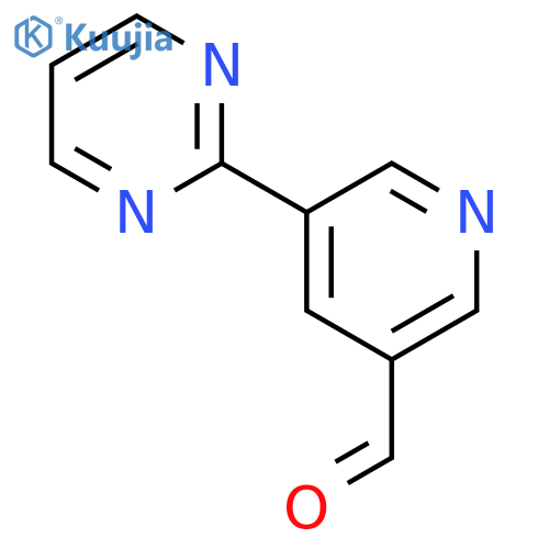 5-(pyrimidin-2-yl)pyridine-3-carbaldehyde structure
