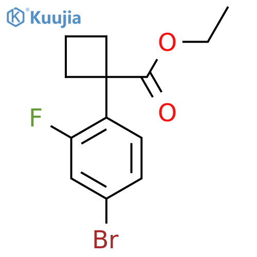Ethyl 1-(4-bromo-2-fluorophenyl)cyclobutanecarboxylate structure