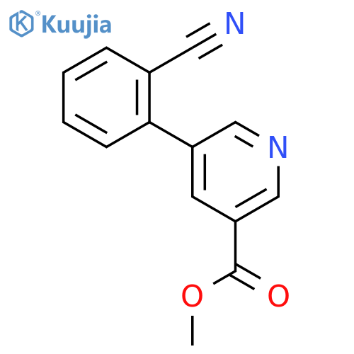 Methyl 5-(2-cyanophenyl)nicotinate structure