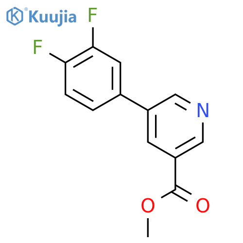 Methyl 5-(3,4-difluorophenyl)nicotinate structure
