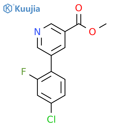 Methyl 5-(4-chloro-2-fluorophenyl)nicotinate structure