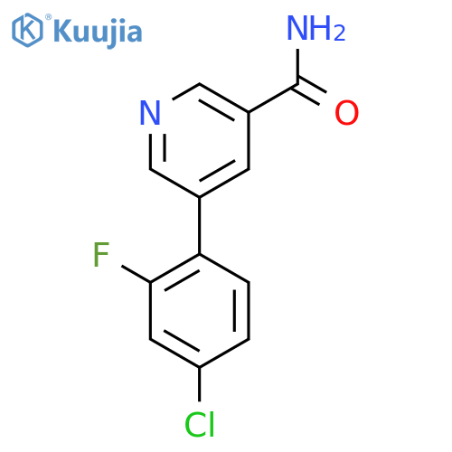 5-(4-Chloro-2-fluorophenyl)nicotinamide structure
