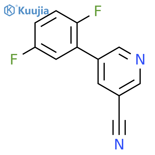 5-(2,5-Difluorophenyl)nicotinonitrile structure