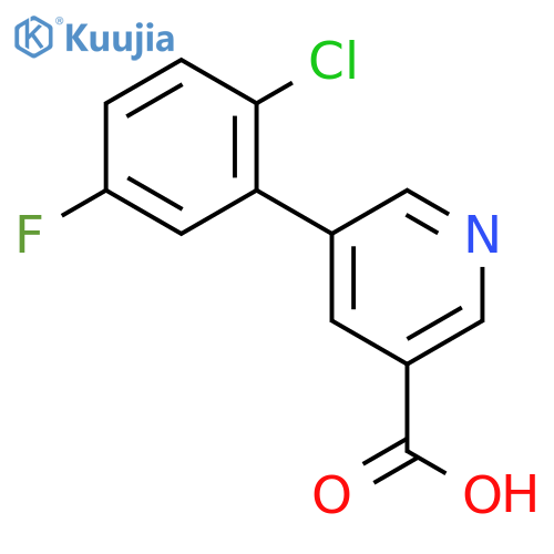 5-(2-Chloro-5-fluorophenyl)nicotinic acid structure