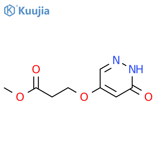 Methyl 3-((6-oxo-1,6-dihydropyridazin-4-yl)oxy)propanoate structure