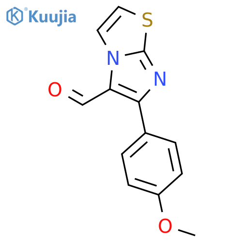 Imidazo[2,1-b]thiazole-5-carboxaldehyde, 6-(4-methoxyphenyl)- structure