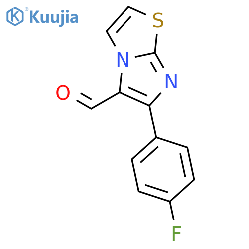 6-(4-Fluorophenyl)imidazo[2,1-b]thiazole-5-carbaldehyde structure