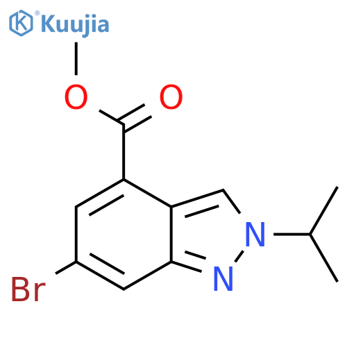 Methyl 6-bromo-2-(propan-2-yl)-2H-indazole-4-carboxylate structure
