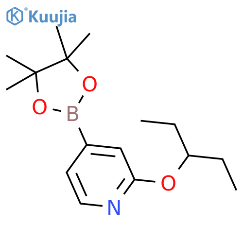 2-(Pentan-3-yloxy)-4-(4,4,5,5-tetramethyl-1,3,2-dioxaborolan-2-yl)pyridine structure