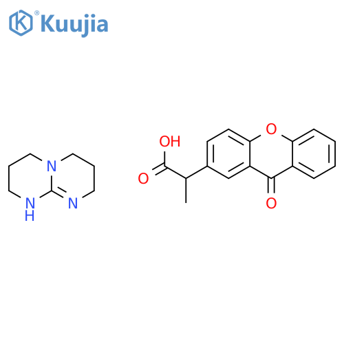 2-(9-Oxoxanthen-2-Yl)propionic Acid 1,5,7-triazabicyclo4.4.0dec-5-Ene Salt structure