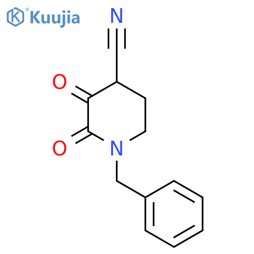 1-Benzyl-2,3-dioxopiperidine-4-carbonitrile structure