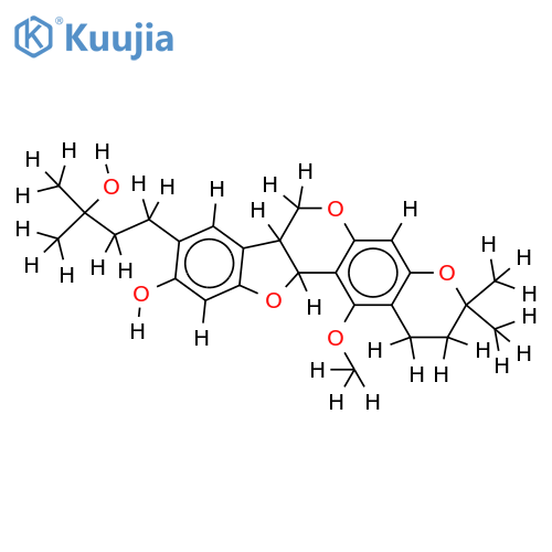 9-hydroxy-1-methoxy-8-(3-hydroxy-3-methylbutyl)-6',6'-dimethyl-4',5''-dihydro-[6H]-pyrano[2',3':3,2]-pterocarpan structure