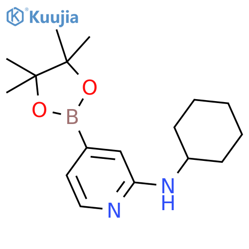 N-Cyclohexyl-4-(4,4,5,5-tetramethyl-1,3,2-dioxaborolan-2-YL)pyridin-2-amine structure