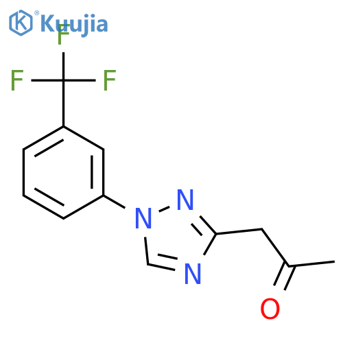 1-(1-(3-(Trifluoromethyl)phenyl)-1H-1,2,4-triazol-3-yl)propan-2-one structure
