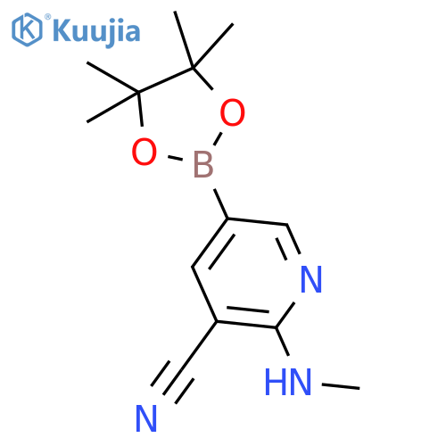 2-(Methylamino)-5-(4,4,5,5-tetramethyl-1,3,2-dioxaborolan-2-yl)nicotinonitrile structure
