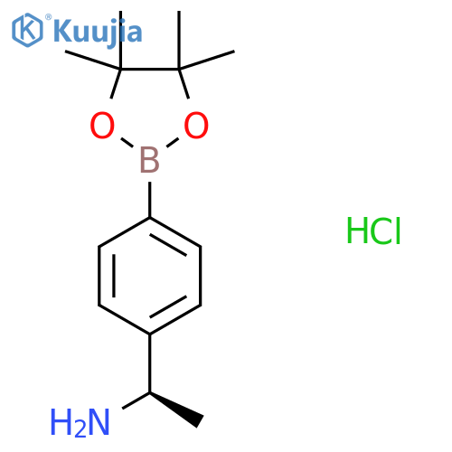 (1R)-1-4-(4,4,5,5-tetramethyl-1,3,2-dioxaborolan-2-yl)phenylethan-1-amine hydrochloride structure