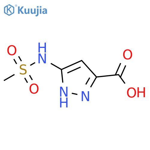 3-METHANESULFONAMIDO-1H-PYRAZOLE-5-CARBOXYLIC ACID structure