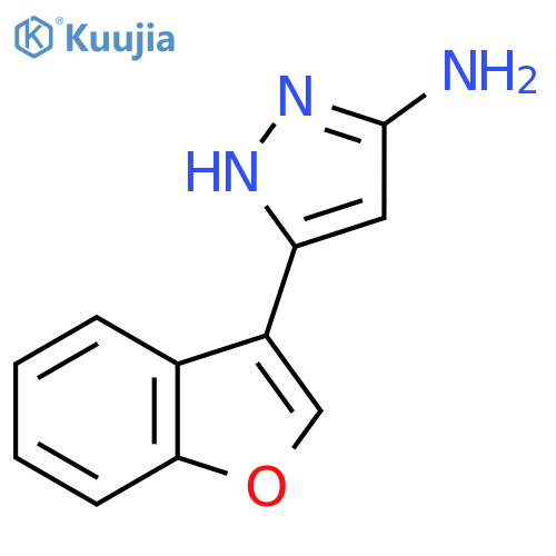 3-(1-benzofuran-3-yl)-1H-pyrazol-5-amine structure