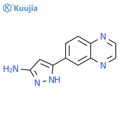 1H-Pyrazol-3-amine, 5-(6-quinoxalinyl)- structure