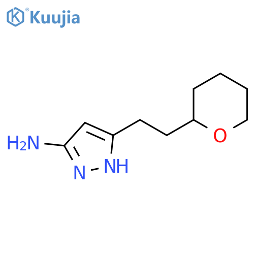 3-2-(oxan-2-yl)ethyl-1H-pyrazol-5-amine structure
