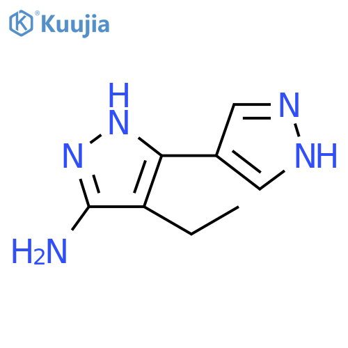 4-ethyl-3-(1H-pyrazol-4-yl)-1H-pyrazol-5-amine structure