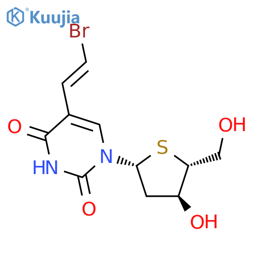 Uridine,5-[(1E)-2-bromoethenyl]-2'-deoxy-4'-thio- (9CI) structure