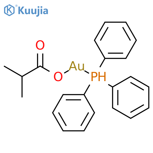 (triphenylphosphine)gold(I) isobutyrate structure