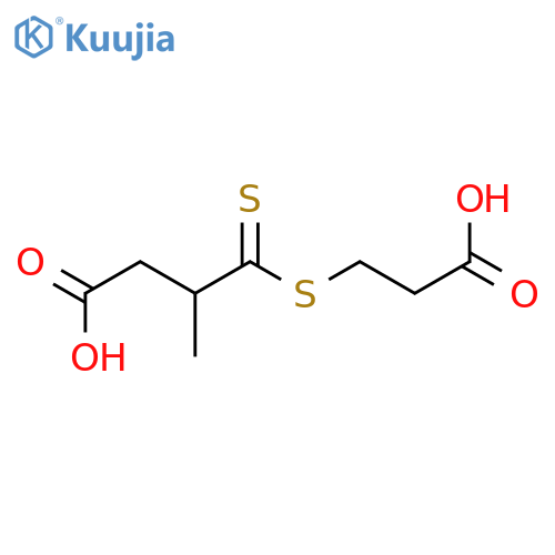 Butanoic acid, 4-[(2-carboxyethyl)thio]-3-methyl-4-thioxo- structure