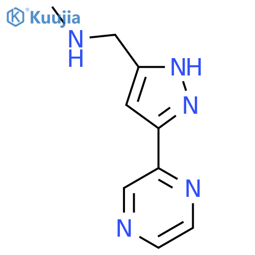 N-Methyl-1-(3-(pyrazin-2-yl)-1H-pyrazol-5-yl)methanamine structure