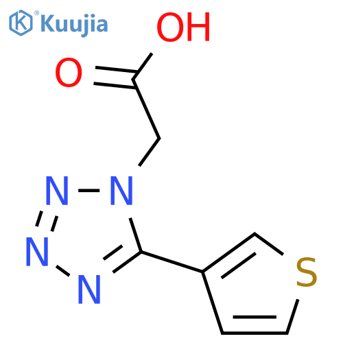 2-5-(thiophen-3-yl)-1H-1,2,3,4-tetrazol-1-ylacetic acid structure