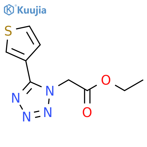 ethyl 2-5-(thiophen-3-yl)-1H-1,2,3,4-tetrazol-1-ylacetate structure