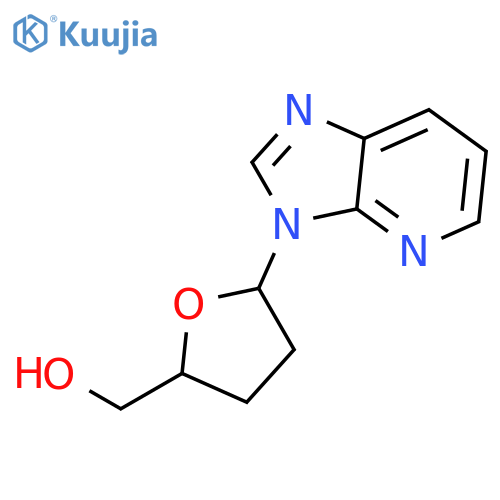[(2S,5R)-5-(3H-imidazo[4,5-b]pyridin-3-yl)tetrahydrofuran-2-yl]methanol structure