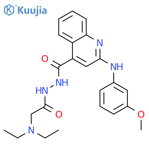 N'-[(diethylamino)acetyl]-2-[(3-methoxyphenyl)amino]quinoline-4-carbohydrazide (non-preferred name) structure