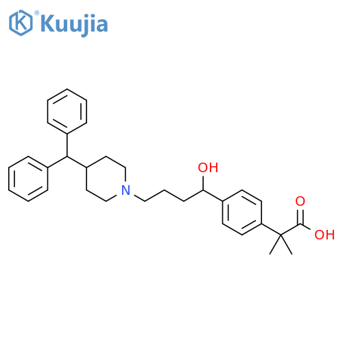 4-4-4-(Diphenylmethyl)-1-piperidinyl-1-hydroxybutyl-α,α-dimethylbenzeneacetic Acid structure