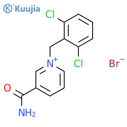 Pyridinium, 3-(aminocarbonyl)-1-[(2,6-dichlorophenyl)methyl]-, bromide structure