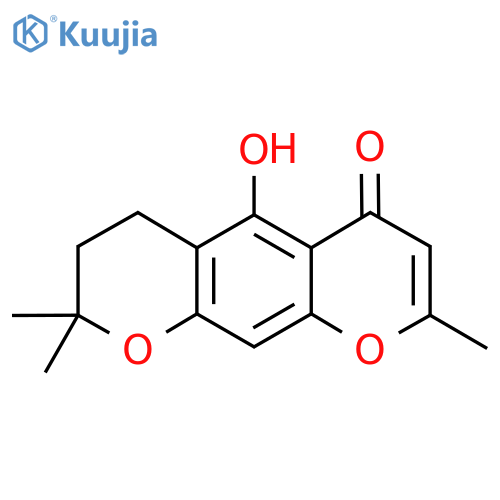 5-Hydroxy-2,2,8-trimethyl-3,4-dihydropyrano[3,2-g][1]benzopyran-6-one structure