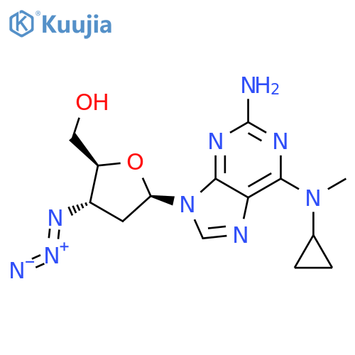 Adenosine, 2-amino-3'-azido-N-cyclopropyl-2',3'-dideoxy-N-methyl- structure
