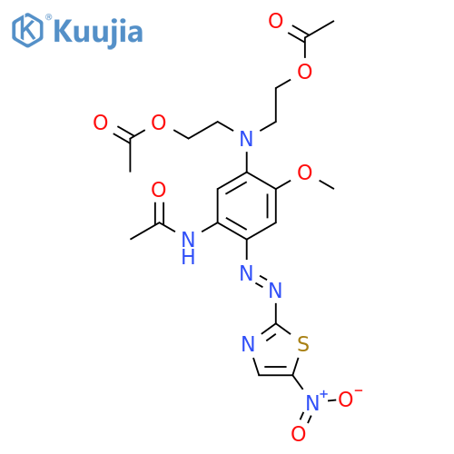 Acetamide, N-5-bis2-(acetyloxy)ethylamino-4-methoxy-2-(5-nitro-2-thiazolyl)azophenyl- structure
