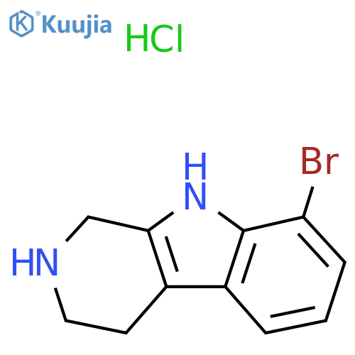 8-Bromo-2,3,4,9-tetrahydro-1H-pyrido[3,4-b]indole;hydrochloride structure
