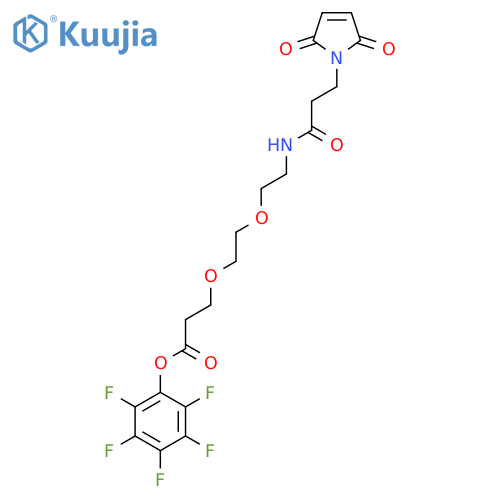 Perfluorophenyl 3-(2-(2-(3-(2,5-dioxo-2H-pyrrol-1(5H)-yl)propanamido)ethoxy)ethoxy)propanoate structure