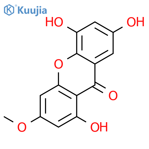 1,5,7-trihydroxy-3-methoxyxanthone structure