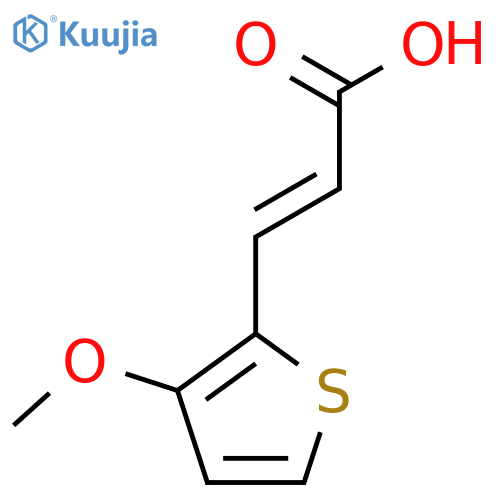 (2E)-3-(3-methoxythiophen-2-yl)prop-2-enoic acid structure