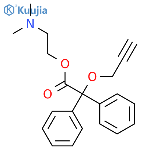 Benzeneacetic acid, a-phenyl-a-(2-propyn-1-yloxy)-,2-(dimethylamino)ethyl ester structure