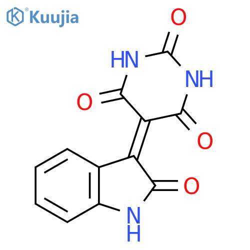 2,4,6(1H,3H,5H)-Pyrimidinetrione,5-(1,2-dihydro-2-oxo-3H-indol-3-ylidene)- structure