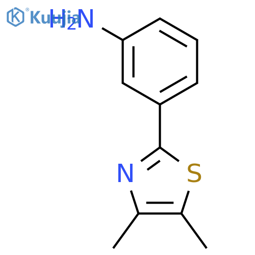 Benzenamine, 3-(4,5-dimethyl-2-thiazolyl)- structure