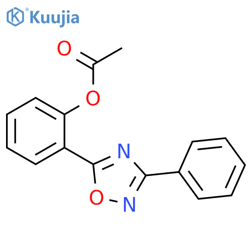 Phenol, 2-(3-phenyl-1,2,4-oxadiazol-5-yl)-, 1-acetate structure