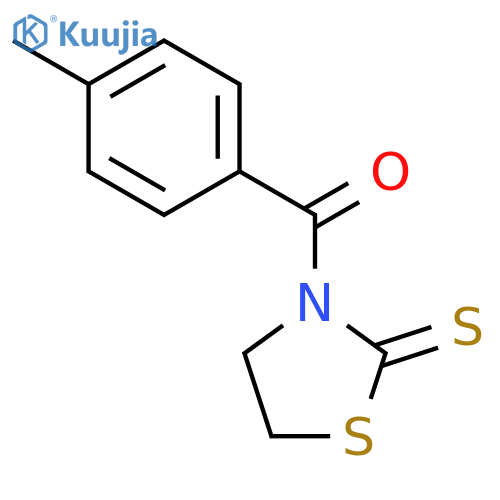 3-(4-methylbenzoyl)-1,3-thiazolidine-2-thione structure