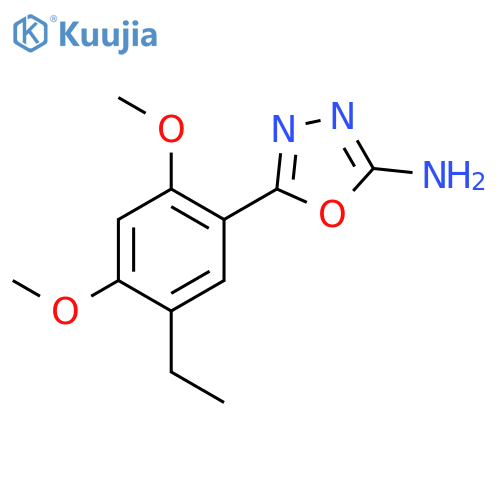 1,3,4-Oxadiazol-2-amine, 5-(5-ethyl-2,4-dimethoxyphenyl)- structure